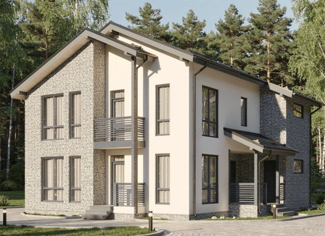 Каркасный коттедж Тимофеевский — 11x12 м, 225 м²