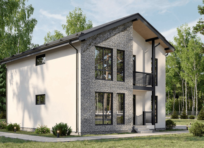 Каркасный коттедж Тимофеевский — 11x12 м, 225 м²