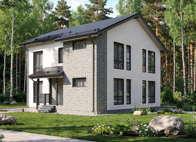 Каркасный коттедж Тимофеевский — 11x12 м, 225 м²