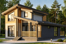 Каркасный коттедж Марсэль — 9x12 м, 165 м²