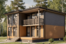 Каркасный коттедж Талдом — 9,5x11 м, 196 м²