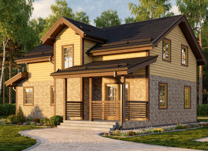 Каркасный коттедж Зеленоград — 8,5x11 м, 167 м²