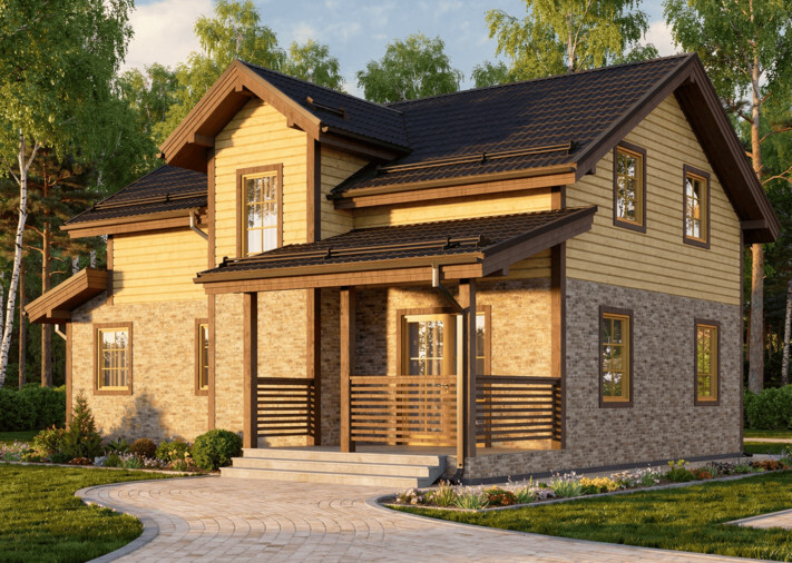 Каркасный коттедж Зеленоград — 8,5x11 м, 167 м²