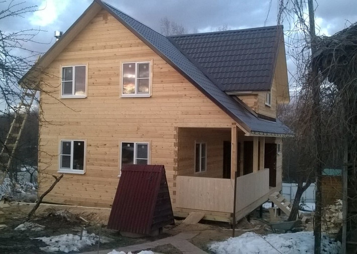 Брусовый дом 8х9 "Маркс" в Клинском р-не, д. Борихино, фото 1