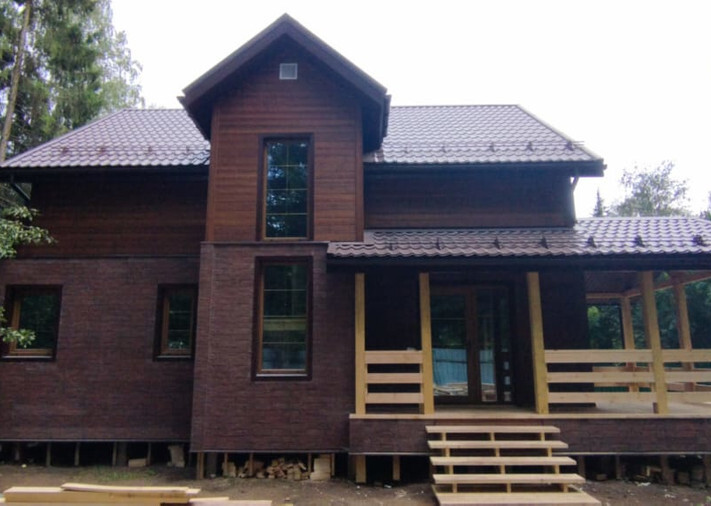 Каркасный дом индивидуальный 8,5х10,5 в ДП Зеленоградский, фото 1