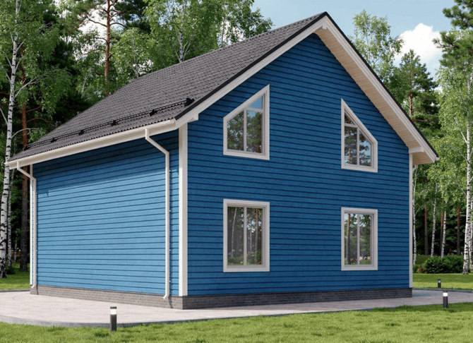 Каркасный коттедж  Яхрома — 9x9 м, 162 м²
