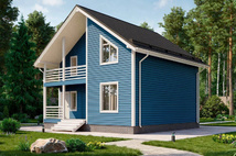 Каркасный коттедж  Яхрома — 9x9 м, 162 м²