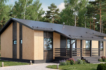 Каркасный коттедж Некрасовский — 9x14 м, 143 м²