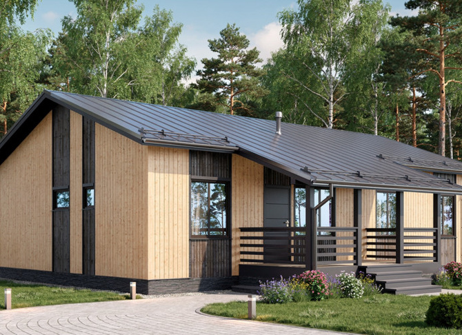 Каркасный коттедж Некрасовский — 9x14 м, 143 м²