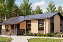 Каркасный коттедж Некрасовский — 9x14 м, 143 м²