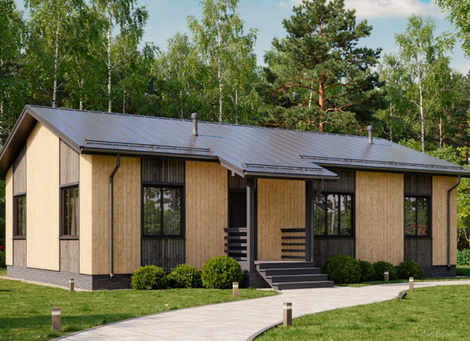 Каркасный коттедж Некрасовский — 9x14 м, 143 м²