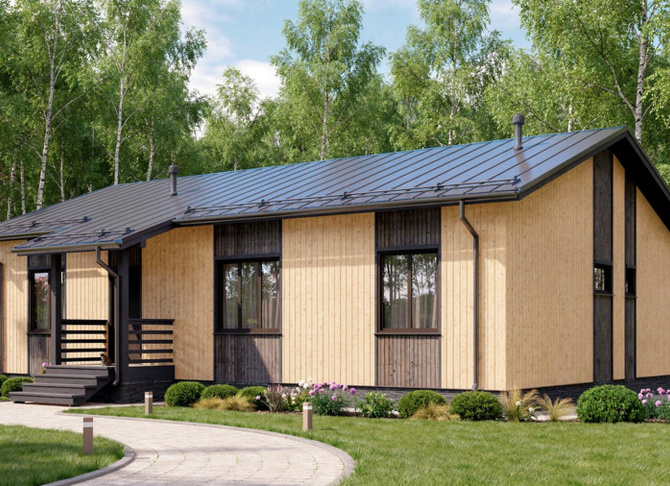 Каркасный коттедж Некрасовский — 9x14 м, 143 м²