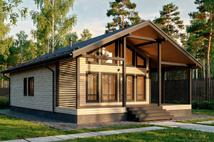 Каркасный коттедж Камелот — 9x13 м, 117 м²