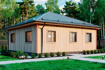 Каркасный коттедж Лотос — 9x9 м, 91 м²