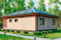 Каркасный коттедж Лотос — 9x9 м, 91 м²