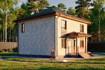 Каркасный коттедж Бостон — 8,5x9 м, 174 м²