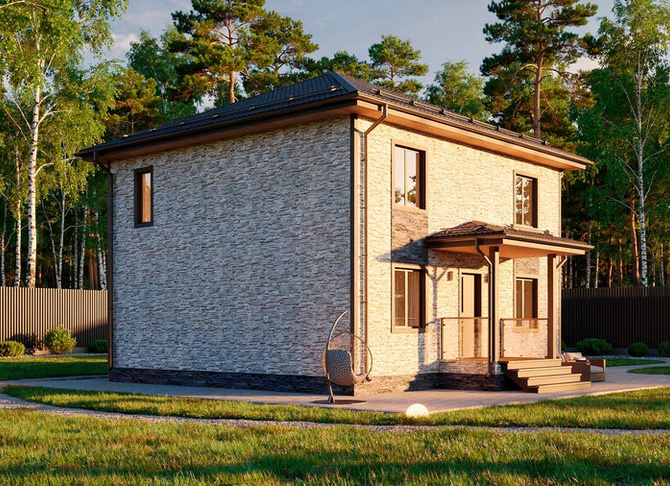 Каркасный коттедж Бостон — 8,5x9 м, 174 м²