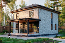Каркасный коттедж Бостон — 8,5x9 м, 174 м²