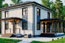 Каркасный коттедж Бостон — 8,5x9 м, 174 м²