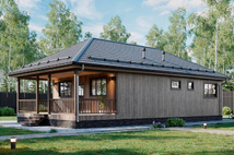 Каркасный коттедж Карелия — 8x12 м, 125 м²