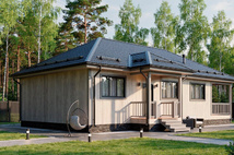 Каркасный коттедж Карелия — 8x12 м, 125 м²