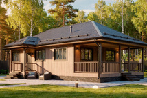 Каркасный коттедж Карелия — 8x12 м, 125 м²