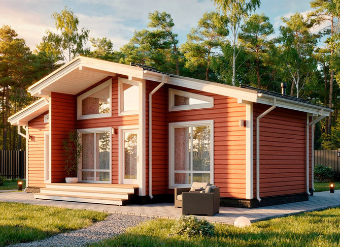 Каркасный дом Аделия — 8,2x12 м, 84 м²