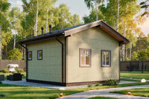 Одноэтажный дом Малыш — 6x6 м, 39 м²