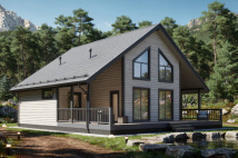 Каркасный коттедж Валдай — 12x13 м, 225 м²