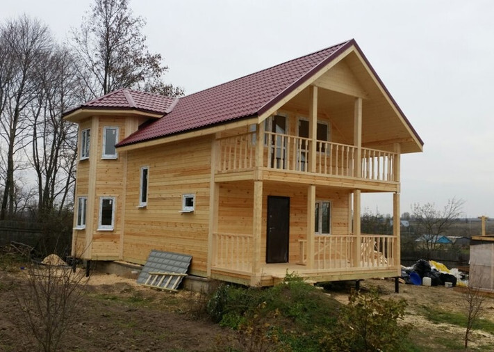Дом 6х11 из бруса "Монреаль 2" в Заокском р-не, д. Березовка, фото 1