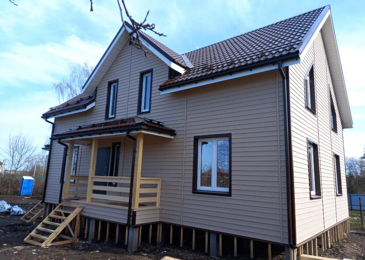 Каркасный дом «Алексеевский» 8х12 в Раменском МО, д. Тимонино, фото 1