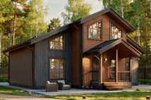 Каркасный коттедж Гармония — 11,4x12,6 м, 283 м²