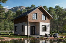 Каркасный коттедж Байкал — 6x9 м, 108 м²