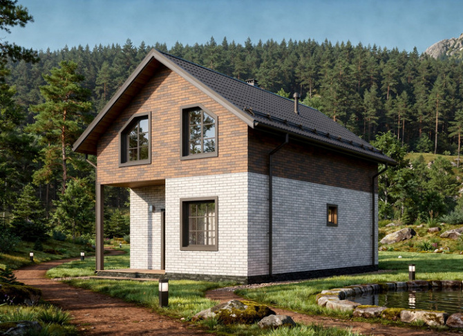 Каркасный коттедж Байкал — 6x9 м, 108 м²