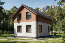 Каркасный коттедж Байкал — 6x9 м, 108 м²
