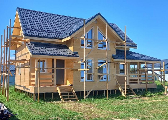 Каркасный коттедж 7,5х10 «Александровский» в д. Минаево, фото 1