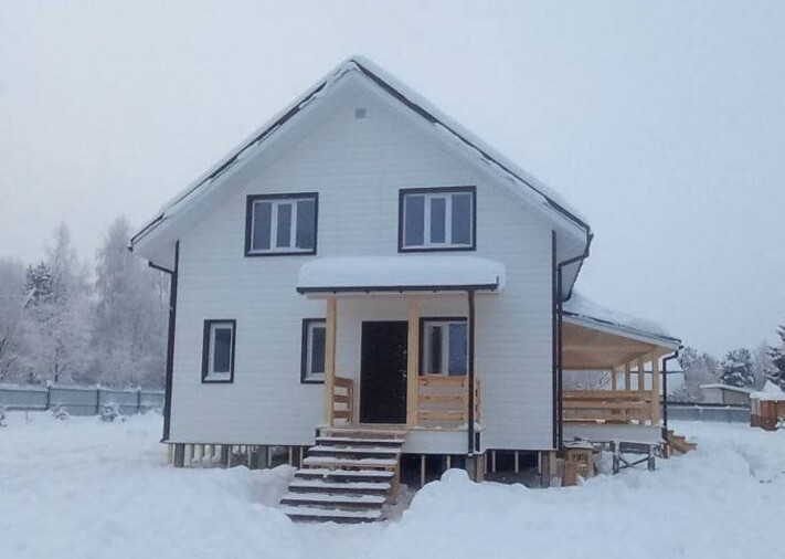 Каркасный дом «Дунай» 8х8 в Тульской обл., Заокский р-н, Малахово-2, фото 1