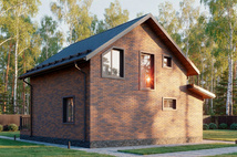Каркасный коттедж Венеция — 8x8,5 м, 136 м²