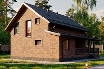 Каркасный коттедж Венеция — 8x8,5 м, 136 м²