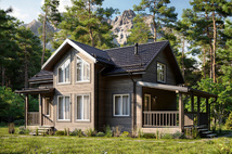 Каркасный коттедж Валенсия — 7,3x9 м, 139,5 м²
