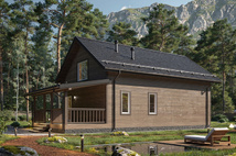 Каркасный коттедж Валенсия — 7,3x9 м, 139,5 м²