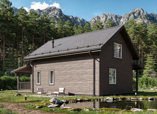 Каркасный коттедж Валенсия — 7,3x9 м, 139,5 м²