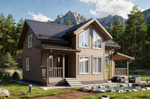 Каркасный коттедж Валенсия — 7,3x9 м, 139,5 м²