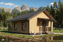 Каркасный дом Кедр — 7x8 м, 76 м²