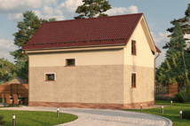 Каркасный коттедж  Сказка — 7x9.5 м, 130 м²