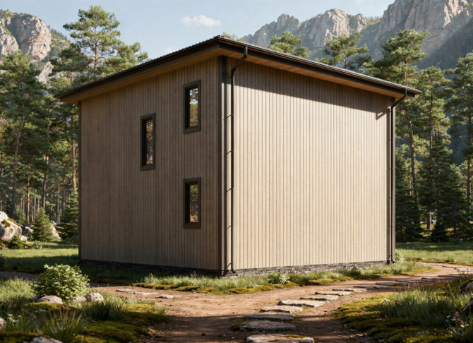 Каркасный коттедж Буран — 8x8 м, 150 м²