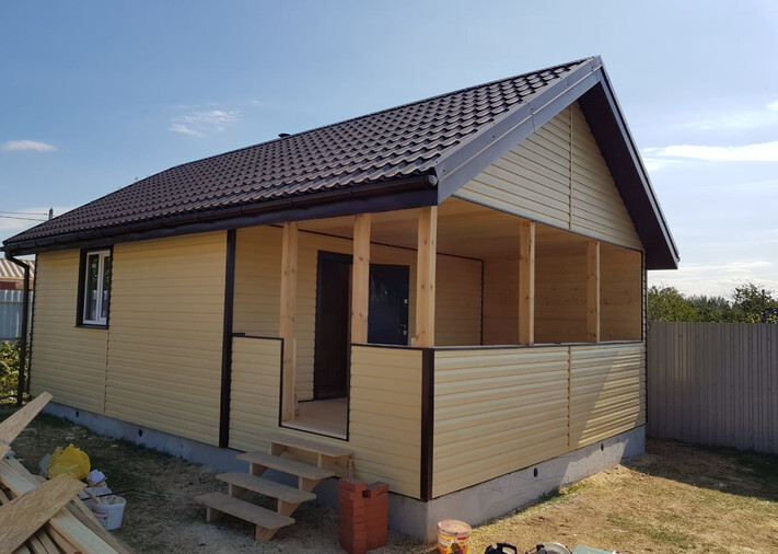 Каркасная баня 6х9 в Чеховском районе, д. Чепелёво, фото 1