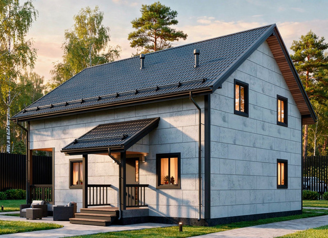 Каркасный дом Варяг — 9x11 м, 201 м²