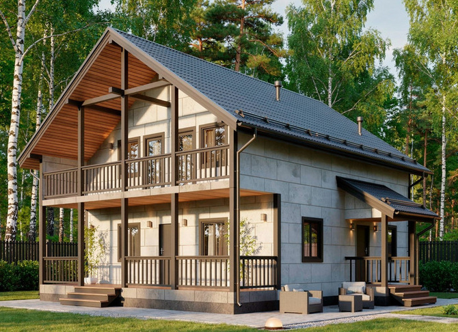 Каркасный дом Варяг — 9x11 м, 201 м²