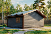Каркасный коттедж Верея — 8x8.5 м, 74 м²
